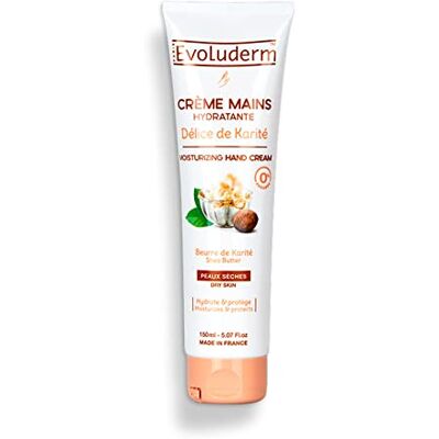 Evoluderm Crème Mains Hydratante Délice de Karité 150 ml Fabrication Française Evoluderm Crème Mains Hydratante Délice de Karité 150 ml Fabrication Française