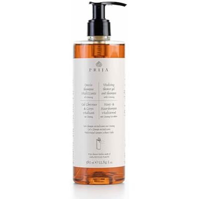 Prija Ensemble de Gel Douche Shampooing au ginseng 18 flacons de 380 ml pour Wellness, Spa, Hotel 100% naturel, végétalien friendly, testé dermatologiquement Prija Ensemble de Gel Douche Shampooing au ginseng 18 flacons de 380 ml pour Wellness, Spa, Hotel 100% naturel, végétalien friendly, testé dermatologiquement