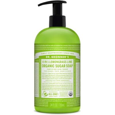 Dr. Bronner's Dr Bronner's Savon liquide bio pour les mains à la citronnelle 710 ml Dr. Bronner's Dr Bronner's Savon liquide bio pour les mains à la citronnelle 710 ml