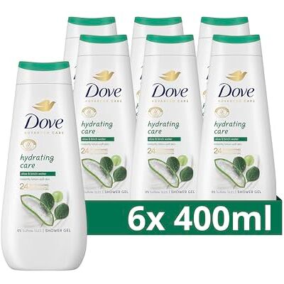Dove Gel douche nourrissant Advanced Care Transforme même les peaux les plus sèches 6 x 400 ml Pack économique Dove Gel douche nourrissant Advanced Care Transforme même les peaux les plus sèches 6 x 400 ml Pack économique