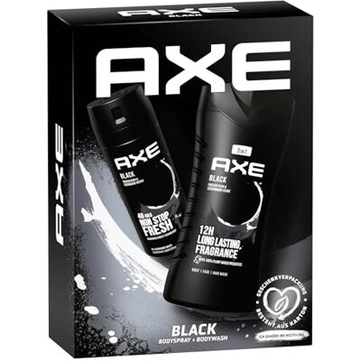 AXE Black Coffret cadeau avec spray pour le corps et gel douche (150 ml + 250 ml) AXE Black Coffret cadeau avec spray pour le corps et gel douche (150 ml + 250 ml)