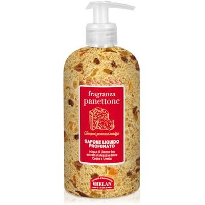 Helan , Panettone Savon liquide pour les mains et le corps parfumé, savon mains liquides et moussant d'origine végétale à la fragrance aggrumate, douche délicate pour peaux sensibles, bain mousse 500 Helan , Panettone Savon liquide pour les mains et le corps parfumé, savon mains liquides et moussant d'origine végétale à la fragrance aggrumate, douche délicate pour peaux sensibles, bain mousse 500