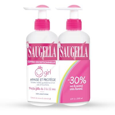 Saugella Offre duo girl emulsion lavante douce lot de 2 x 200 ml -30% sur le second flacon Saugella Offre duo girl emulsion lavante douce lot de 2 x 200 ml -30% sur le second flacon