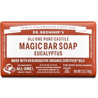 Dr. Bronner's Savon a l'eucalyptus bio 140g Dr. Bronner's Savon a l'eucalyptus bio 140g
