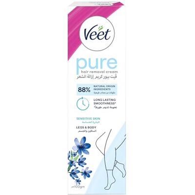 Veet Crème d'épilation pour peaux sensibles, 100 g Veet Crème d'épilation pour peaux sensibles, 100 g