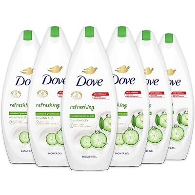 Dove Refreshing Douche au Concombre et Thé Vert Gel Douche Hydratant Formule Douce pour le Microbiome de la Peau 92%* Biodégradable Bain Douche pour Homme et Femme Lot de 12 Pièces de 250ml Dove Refreshing Douche au Concombre et Thé Vert Gel Douche Hydratant Formule Douce pour le Microbiome de la Peau 92%* Biodégradable Bain Douche pour Homme et Femme Lot de 12 Pièces de 250ml