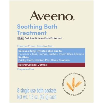 Aveeno Fragrance Free Soothing Bath Treatment 8-Count Aveeno Fragrance Free Soothing Bath Treatment 8-Count