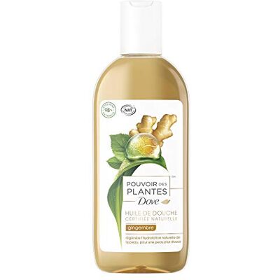 Dove Pouvoir des Plantes Huile de Douche Femme Gingembre, Nourrissant, Parfum 100% d'Origine Naturelle, Formule Testée Dermatologiquement, Convient aux Végans 250ml Dove Pouvoir des Plantes Huile de Douche Femme Gingembre, Nourrissant, Parfum 100% d'Origine Naturelle, Formule Testée Dermatologiquement, Convient aux Végans 250ml
