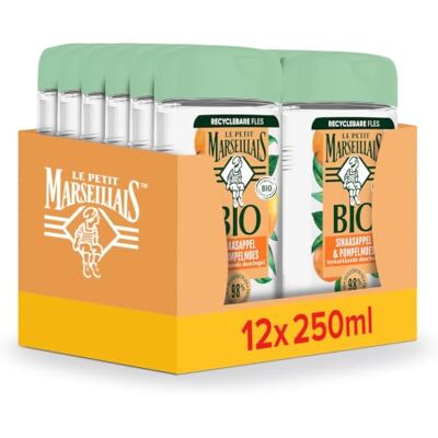 Le Petit Marseillais Bio Fleur d’Oranger crème de douche nourrissante, formulée avec une haute tolérance et testée sous contrôle dermatologique, 12x250 ml Le Petit Marseillais Bio Fleur d’Oranger crème de douche nourrissante, formulée avec une haute tolérance et testée sous contrôle dermatologique, 12x250 ml
