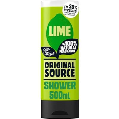 ORIGINAL SOURCE Gel douche végétalien citron vert, 500 ml ORIGINAL SOURCE Gel douche végétalien citron vert, 500 ml