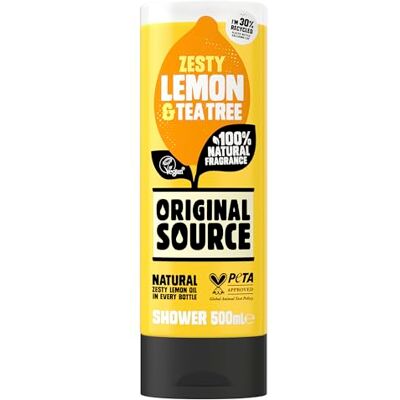 ORIGINAL SOURCE Zesty Gel douche Citron et arbre à thé 500 ml ORIGINAL SOURCE Zesty Gel douche Citron et arbre à thé 500 ml