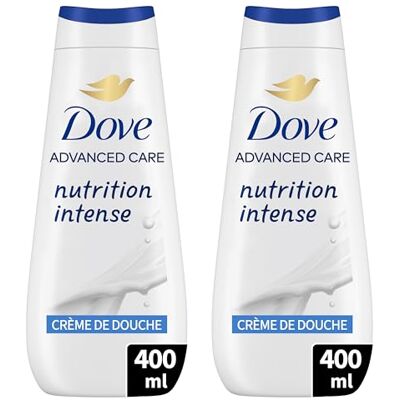 Dove Crème de douche Advanced Care Nutrition intense Respecte la peau Testé dermatologiquement Sensation de peau douce pendant 24h (lot de 2x 400ml) Nourrit et Prend Soin des Peaux Sèches, 24h Sensation Peau Douce Comme un Lait Corporel, Testé Dermatolo Dove Crème de douche Advanced Care Nutrition intense Respecte la peau Testé dermatologiquement Sensation de peau douce pendant 24h (lot de 2x 400ml) Nourrit et Prend Soin des Peaux Sèches, 24h Sensation Peau Douce Comme un Lait Corporel, Testé Dermatolo