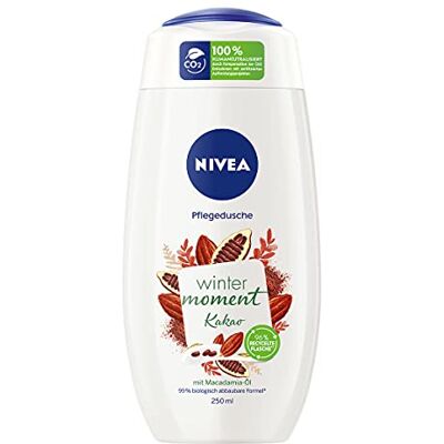 NIVEA Winter Moment Cacao Gel douche nourrissant (250 ml), gel douche d'hiver au parfum chaud de cacao, douche crème à l'huile de macadamia NIVEA Winter Moment Cacao Gel douche nourrissant (250 ml), gel douche d'hiver au parfum chaud de cacao, douche crème à l'huile de macadamia