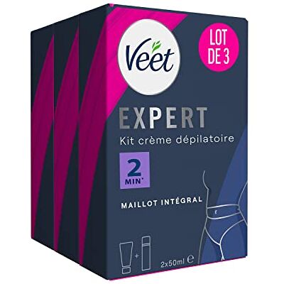 Veet Expert Lot de 3 Crèmes Dépilatoires 2x50 ml Maillot (3x 2 tube de 50ml) Veet Expert Lot de 3 Crèmes Dépilatoires 2x50 ml Maillot (3x 2 tube de 50ml)
