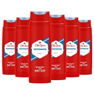 Old Spice Whitewater Lot de 6 gels douche avec parfum longue durée pour homme 6 x 250 ml Old Spice Whitewater Lot de 6 gels douche avec parfum longue durée pour homme 6 x 250 ml