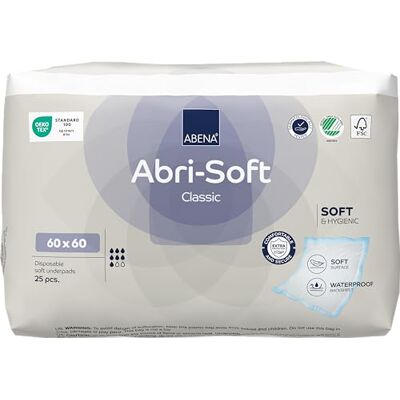 ABENA Abri-Soft UU Alèse 1300 ml 60 x 60 cm 65 g 25 Pièces ABENA Abri-Soft UU Alèse 1300 ml 60 x 60 cm 65 g 25 Pièces