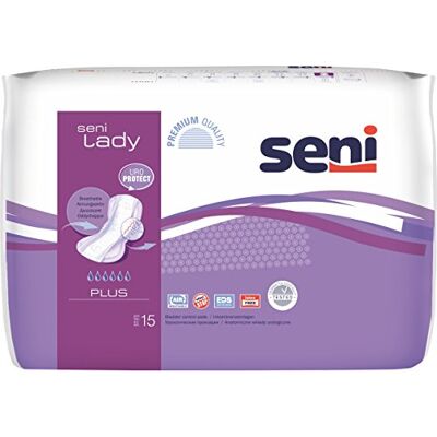 Seni LADY PLUS CARTON DE 16 SACHETS DE 15 PROTECTIONS Seni LADY PLUS CARTON DE 16 SACHETS DE 15 PROTECTIONS