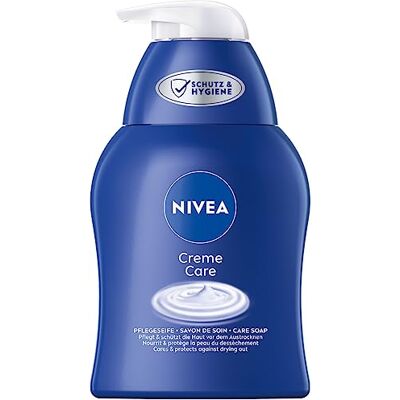 NIVEA Savon de soin Creme Care (250 ml) Savon doux pour les mains au parfum original pour un nettoyage en douceur, le savon liquide nourrit et dorlote la peau avec une mousse extra crémeuse et NIVEA Savon de soin Creme Care (250 ml) Savon doux pour les mains au parfum original pour un nettoyage en douceur, le savon liquide nourrit et dorlote la peau avec une mousse extra crémeuse et