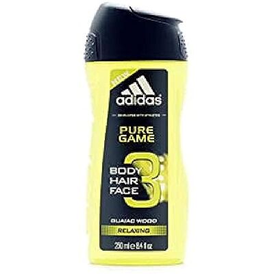 adidas Sport Sensation Pure Game Gel douche 3 en 1 pour le corps, les cheveux et le visage pour homme, 250 ml adidas Sport Sensation Pure Game Gel douche 3 en 1 pour le corps, les cheveux et le visage pour homme, 250 ml