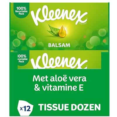 Kleenex Lot de 12 mouchoirs en baume 768 mouchoirs 12 x 64 pièces Pack économique Avec baume de calendula Prévient les nez rouges Kleenex Lot de 12 mouchoirs en baume 768 mouchoirs 12 x 64 pièces Pack économique Avec baume de calendula Prévient les nez rouges