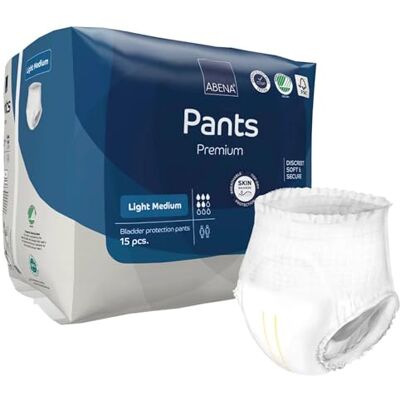 ABENA Lot de 15 culottes d'incontinence légères et écologiques pour homme et femme, confortables, protectrices et discrètes, absorption rapide, protections durables pour incontinence M0, 900 ml ABENA Lot de 15 culottes d'incontinence légères et écologiques pour homme et femme, confortables, protectrices et discrètes, absorption rapide, protections durables pour incontinence M0, 900 ml