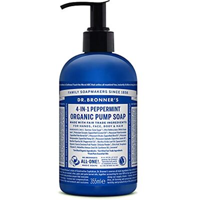 Dr. Bronner's Sugar Soap Savon Liquide Menthe poivrée 355 ml Dr. Bronner's Sugar Soap Savon Liquide Menthe poivrée 355 ml