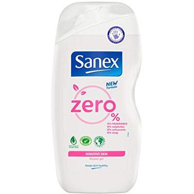 Sanex Lot de 6 gels douche Zero % Sensitive 250 ml Sanex Lot de 6 gels douche Zero % Sensitive 250 ml