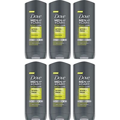Dove Men + Care Sportcare Active Fresh Body Lot de 6 flacons de 250 ml Dove Men + Care Sportcare Active Fresh Body Lot de 6 flacons de 250 ml