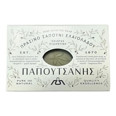 Papoutsanis Pure Olive Oil Bar Soap Lot de 3 paquets de 3 x 125 g Papoutsanis Pure Olive Oil Bar Soap Lot de 3 paquets de 3 x 125 g