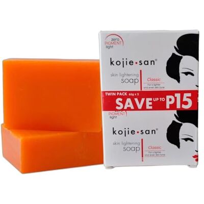 Kojie San Lot de 2 savons à l'acide kojique de 65 g avec de la glycérine et de la vitamine C. Savon antibactérien qui fait disparaître les taches brunes, les points noirs, les taches de rousseur, les Kojie San Lot de 2 savons à l'acide kojique de 65 g avec de la glycérine et de la vitamine C. Savon antibactérien qui fait disparaître les taches brunes, les points noirs, les taches de rousseur, les
