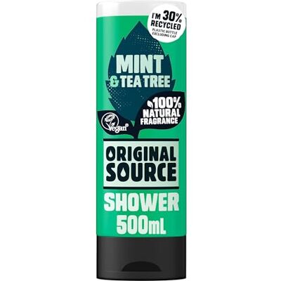 ORIGINAL SOURCE Gel douche menthe et arbre à thé – 500 ml ORIGINAL SOURCE Gel douche menthe et arbre à thé – 500 ml