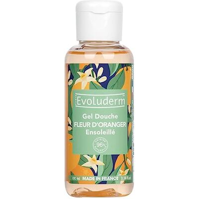 Evoluderm – Gel Douche Fleur D’Oranger Ensoleillé – 96% d'origine Naturel – 100 ml -Fabrication Française Evoluderm – Gel Douche Fleur D’Oranger Ensoleillé – 96% d'origine Naturel – 100 ml -Fabrication Française