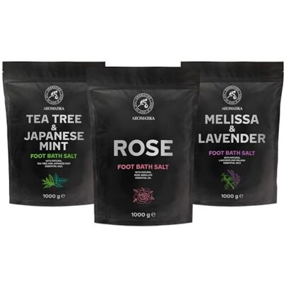 Trust Sel de Bain pour Pieds aux Huiles de Lavande et Mélisse -Thé à la Menthe Poivrée Rose 3x1000g Bain pour Pieds au Sel de Mer Naturel Trempage pour Pieds Pédiluve Bain de Pieds Aromathérapie Trust Sel de Bain pour Pieds aux Huiles de Lavande et Mélisse -Thé à la Menthe Poivrée Rose 3x1000g Bain pour Pieds au Sel de Mer Naturel Trempage pour Pieds Pédiluve Bain de Pieds Aromathérapie