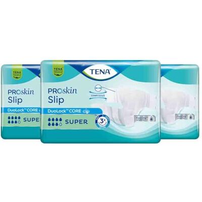 TENA Proskin Slip Super L 3 x 30 pièces Pack économique TENA Proskin Slip Super L 3 x 30 pièces Pack économique