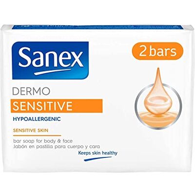 Sanex Savon Dermo Sensitive Lot de 2 barres de savon 90 g Sanex Savon Dermo Sensitive Lot de 2 barres de savon 90 g