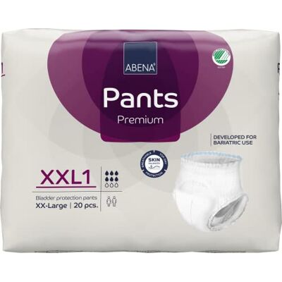 ABENA Pants XXL1 Lot de 20 culottes d'incontinence de grande capacité pour homme et femme Respirantes et confortables avec absorption rapide Serviettes discrètes pour incontinence Tour de taille ABENA Pants XXL1 Lot de 20 culottes d'incontinence de grande capacité pour homme et femme Respirantes et confortables avec absorption rapide Serviettes discrètes pour incontinence Tour de taille