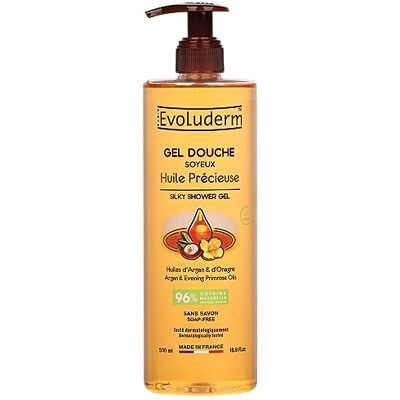 Evoluderm – Gel Douche Soyeux Huile Précieuse 500 ml 96% d’Origine Naturelle Végan Fabrication Française Evoluderm – Gel Douche Soyeux Huile Précieuse 500 ml 96% d’Origine Naturelle Végan Fabrication Française