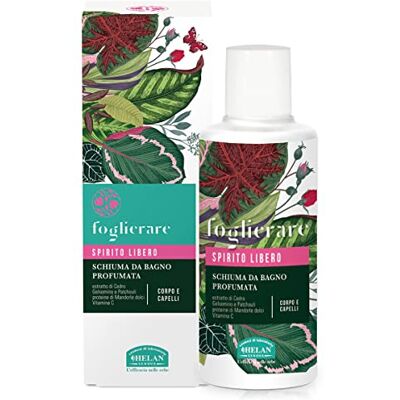 Helan , Foglierare, Spirito Libero – Shampooing et douche naturel pour corps et cheveux, douche parfumée à l'huile de noix de coco, cèdre, jasmin et amandes douces – bain mousse délicate, 200 ml Helan , Foglierare, Spirito Libero – Shampooing et douche naturel pour corps et cheveux, douche parfumée à l'huile de noix de coco, cèdre, jasmin et amandes douces – bain mousse délicate, 200 ml