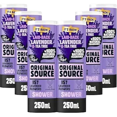 ORIGINAL SOURCE Gel Douche Lavande 250 ml Lot de 6 ORIGINAL SOURCE Gel Douche Lavande 250 ml Lot de 6