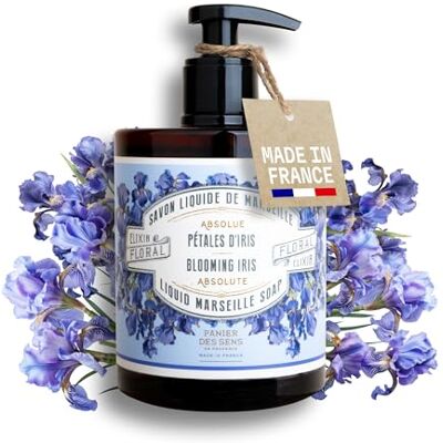 Panier des Sens Savon de Marseille Liquide Pétales d’Iris Savon Liquide Mains Hydratant avec Huile d'Olive 96% d'Ingrédients Naturels Savon Main Fabriqué en France 500ml Panier des Sens Savon de Marseille Liquide Pétales d’Iris Savon Liquide Mains Hydratant avec Huile d'Olive 96% d'Ingrédients Naturels Savon Main Fabriqué en France 500ml