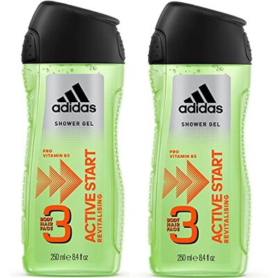 adidas Douche Active Start 250 ml lot de 2 adidas Douche Active Start 250 ml lot de 2