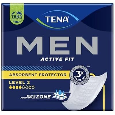 TENA Absorbant l'incontinence masculine Men Niveau 2 Paquet de 120 pièces TENA Absorbant l'incontinence masculine Men Niveau 2 Paquet de 120 pièces