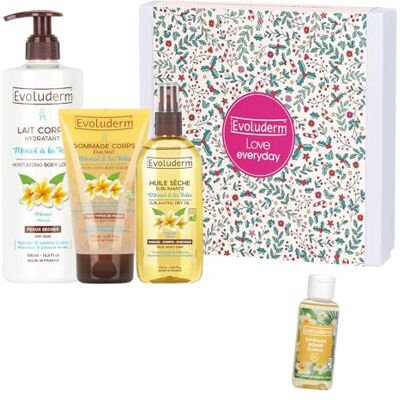 Evoluderm – Coffret Bain Soins Corps Monoï de Tahiti 3 Produits + Gel Douche 100 ml OFFERT Ingrédients d'Origine Naturelle Végan Idée Cadeau Coffret cadeau (Noël) Evoluderm – Coffret Bain Soins Corps Monoï de Tahiti 3 Produits + Gel Douche 100 ml OFFERT Ingrédients d'Origine Naturelle Végan Idée Cadeau Coffret cadeau (Noël)