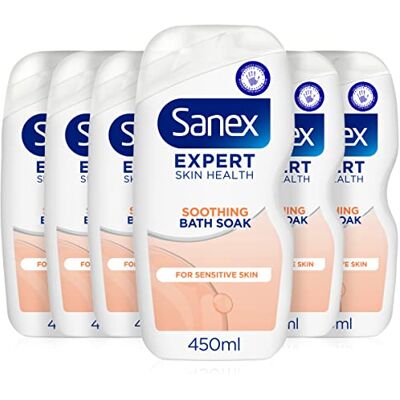 Sanex Expert Skin Health Lot de 6 bains apaisants pour homme et femme Formule prébiotique avancée Réconforte les peaux sensibles Soutient les bonnes bactéries de la peau Testé Sanex Expert Skin Health Lot de 6 bains apaisants pour homme et femme Formule prébiotique avancée Réconforte les peaux sensibles Soutient les bonnes bactéries de la peau Testé