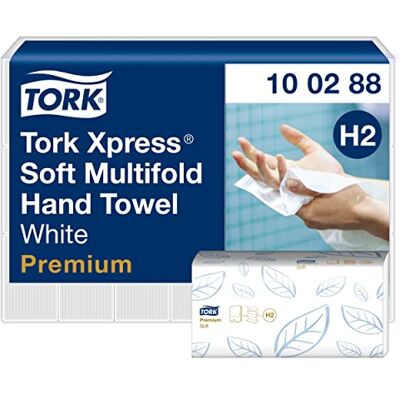 Tork Xpress® Toalla De Mano De Papel Entreplegada Extrasuave Blanco H2, Premium, Quickdry, 2 Capas Santé et soins personnels Tork Xpress® Toalla De Mano De Papel Entreplegada Extrasuave Blanco H2, Premium, Quickdry, 2 Capas Santé et soins personnels