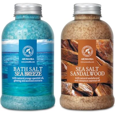 Trust Sel de Bain Set Brise de Mer & Bois de Santal 2х600g Huile Essentielle de Orange Extrait de Calendula Huile Essentielle de Bois de Santal et Cannelle Naturel Soin du Corps Aromathérapie Trust Sel de Bain Set Brise de Mer & Bois de Santal 2х600g Huile Essentielle de Orange Extrait de Calendula Huile Essentielle de Bois de Santal et Cannelle Naturel Soin du Corps Aromathérapie
