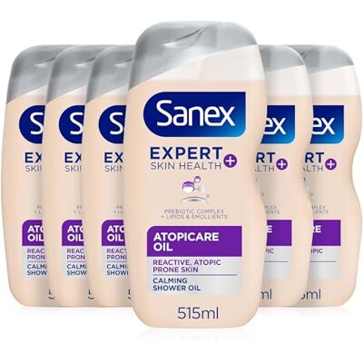 Sanex BiomeProtect Advanced Atopicare Lot de 6 huiles de bain et douche 414 ml Apaise et combat les peaux sèches, 0% sulfates, gel douche nourrissant (6 x 414 ml) Sanex BiomeProtect Advanced Atopicare Lot de 6 huiles de bain et douche 414 ml Apaise et combat les peaux sèches, 0% sulfates, gel douche nourrissant (6 x 414 ml)