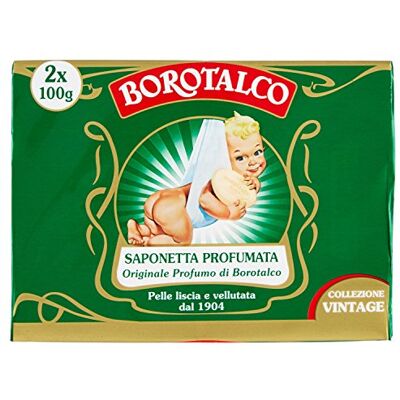 Borotalco , Savon solide, savon solide parfumé à la fragrance – Idéal pour l'hygiène de vos mains, pour une peau lisse et veloutée – Deux savons de 100 g Borotalco , Savon solide, savon solide parfumé à la fragrance – Idéal pour l'hygiène de vos mains, pour une peau lisse et veloutée – Deux savons de 100 g