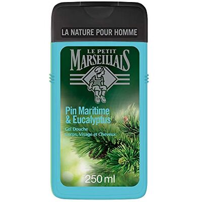Le Petit Marseillais Gel Douche Homme Corps et Cheveux Pin Maritime & Eucalyptus Flacon 250 ml Le Petit Marseillais Gel Douche Homme Corps et Cheveux Pin Maritime & Eucalyptus Flacon 250 ml