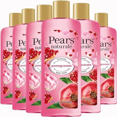 PEARS Naturalé Gel Douche pour une Peau plus claire et radieuse Hydratant et Rafraîchissant Grenade Lot de 6 (6 x 250 ml) PEARS Naturalé Gel Douche pour une Peau plus claire et radieuse Hydratant et Rafraîchissant Grenade Lot de 6 (6 x 250 ml)